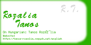 rozalia tanos business card